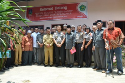 FKUB bersama muspida kota Tebing Tinggi berfose usai melakukan dialog.    SUMUT BERITA | AGUSWAN SINAGA 