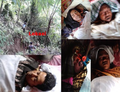 Kelima korban tewas dan lokasi tambang. SUMUT BERITA | FENDY