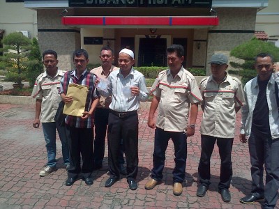 Korban saat di Propam Poldasu.  SUMUT BERITA | SOEKRY LUBIS