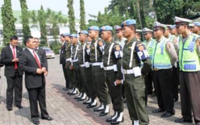 Asisten Operasi (Asops) Paspampres saat mengecek 829 personel Satgaspam. SUMUT BERITA | DAVID RICO