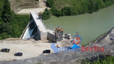Ini lokasi proyek pembangunan PLTA yang dikelola PT. WEP di Desa Rih Tengah, Kec. Kutabuluh. SUMBER/pardi simalango